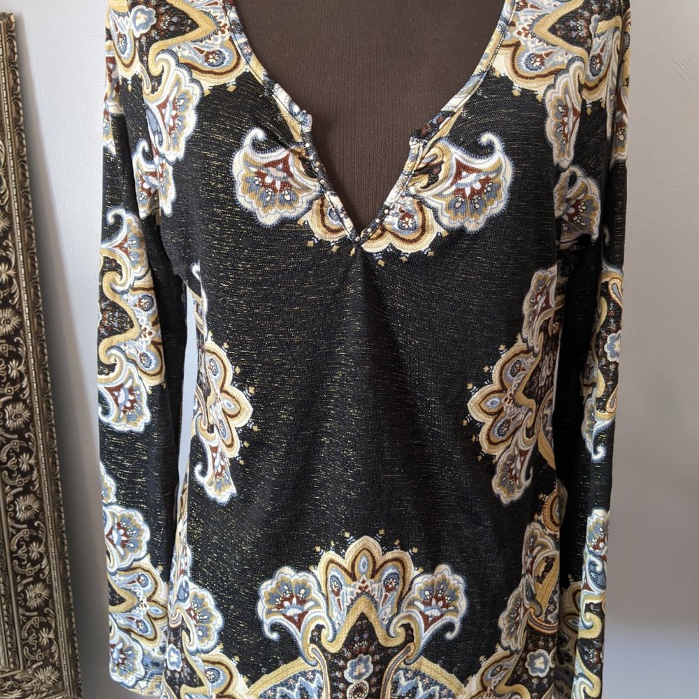 Live and Let Live Women's Top Long Sleeve Size L